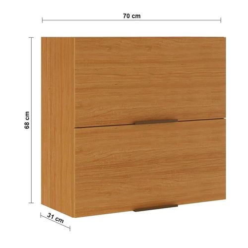 Cozinha Completa Itatiaia Ideale 7 peças com 11 portas, 2 gavetas e 7 prateleiras – 340 cm de largura Cinamomo e Off White