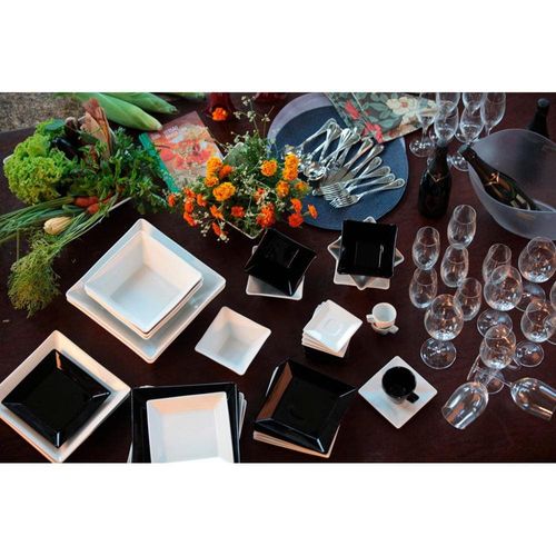 Aparelho de Jantar 20 Peças Oxford Quartier White em Porcelana - Branco