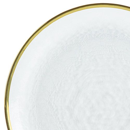 Prato Raso Wolff Agate com Borda Dourada - 26 cm