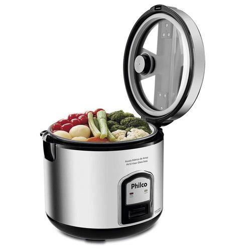 Panela Elétrica de Arroz Philco PH10P Visor Glass 10 Xícaras - Inox 220V