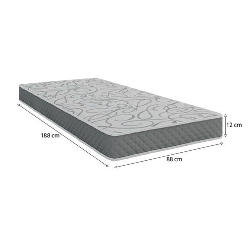 Colchão Solteiro Umaflex Sublime Espuma D20 12 x 88 x 188 cm - Cinza