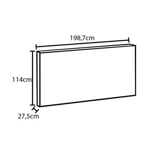 Cabeceira para Cama Box Casal Barreto Talismã com Nicho Branco