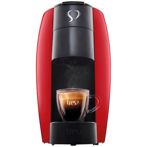 Cafeteira Espresso TRES Lov Automática Multibebidas – Vermelha 110V