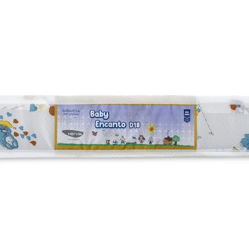 Colchão Herval Baby Encanto Espuma D18 10x60x130cm – Branco/Estampado