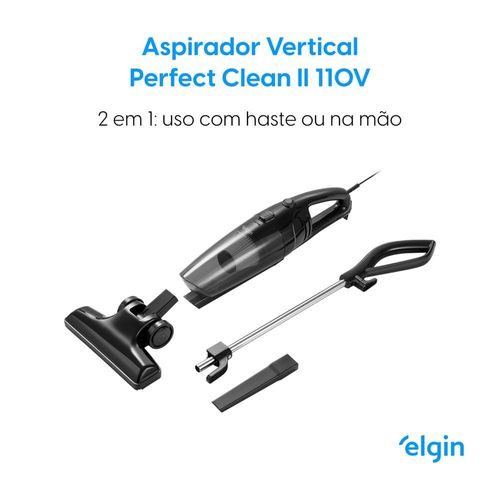 Aspirador de Pó Vertical Elgin Perfect Clean II com Filtro HEPA, Reservatório e Coletor Transparente - 1200W 110V
