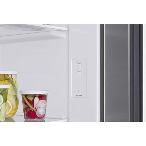 Geladeira Side by Side Samsung SmartThings Inox com Dispenser de Água RS67, AI Energy Mode e SpaceMax - 560 litros 110V