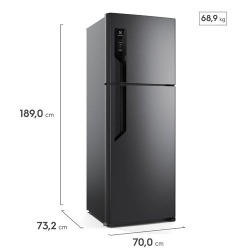 Geladeira Electrolux Frost Free TF71B Duplex Efficient com AutoSense Black Inox Look - 480 litros 220V