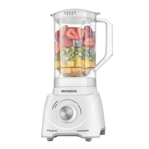 Liquidificador Mondial L97W 2 Velocidades + Pulsar 550W - Branco 220V
