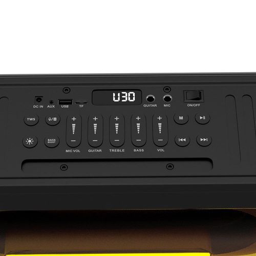 Caixa de Som Amplificada Philco Ex Bass PCX6700 com Bluetooth, Entrada Guitarra e Microfone, Controle Remoto e Flash Light - 650W