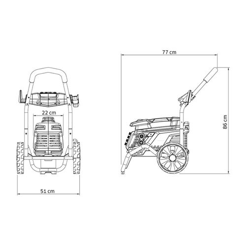 Lavadora de Alta Pressão Tramontina 2100W de Potência e 2300 Psi, Sistema Stop Total - Preta e Amarela 220V