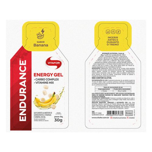 Endurance Energy Gel Banana Vitafor 30g