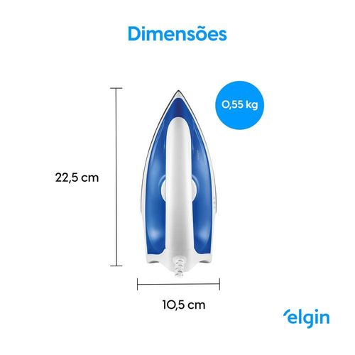 Ferro de Passar a Seco Elgin FSE20 Iron Force II - Azul/Branco 110V