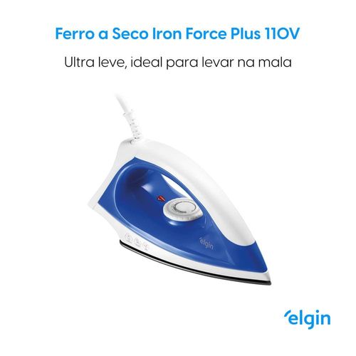 Ferro de Passar a Seco Elgin FSE20 Iron Force II - Azul/Branco 110V