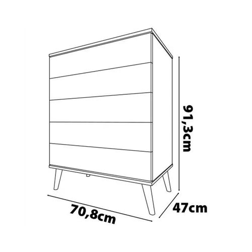 Guarda-Roupa Bartira Ternura com 3 Portas, 2 Gavetas + Cômoda Ternura com 5 Gavetas + Berço Móveis Estrela Ternura Rosa Wood