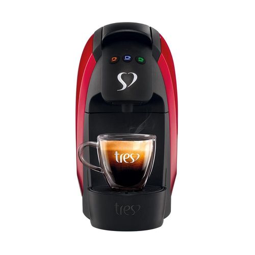 Cafeteira Espresso TRES 3 Corações Luna Automática Vermelha - 600ml 110V