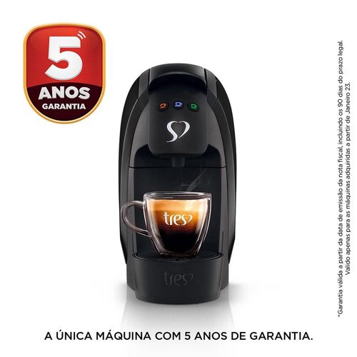Cafeteira Espresso TRES 3 Corações Luna Automática Preta - 600ml 220V