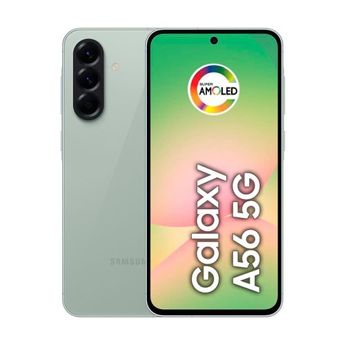 Smartphone Samsung Galaxy A56 5G Verde 256GB, 8GB RAM, Câmera Tripla 50MP, Tela Super AMOLED 6.7", IP67, NFC e Recursos AI + Galaxy Buds FE - Grafite