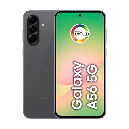 Smartphone Samsung Galaxy A56 5G Preto 256GB, 8GB RAM, Câmera Tripla 50MP, Tela 6.7", IP67, NFC e Recursos AI + Galaxy Fit3 Grafite Display de 1.6"