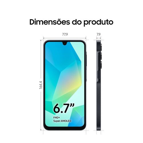 Smartphone Samsung Galaxy A16 5G Verde Claro, 256GB, 4GB RAM, Câmera de até 50MP, Tela 6.7", NFC, IP54, Bateria 5000 mAh e Processador Exynos 1330