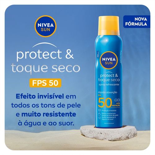 Protetor Solar Nivea Sun Spray Protect & Toque Seco FPS50 200ml