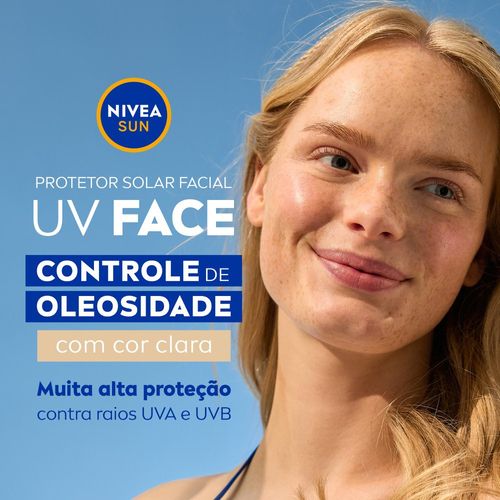 Protetor Solar Facial Nivea Sun  Controle Oleosidade Cor Clara FPS60 50ML