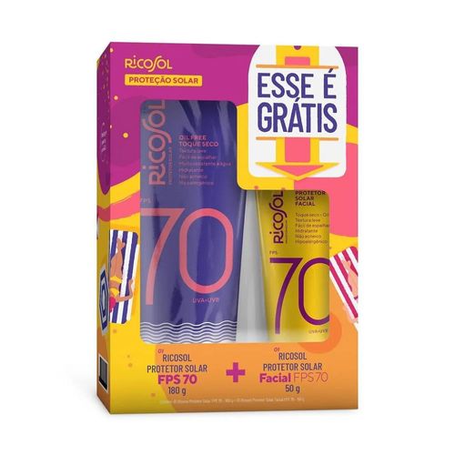Kit Protetor Solar Anasol Fps70 180g + Protetor Solar Facial Fps70 50g