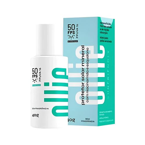 Protetor Solar Mineral Ollie Fps50 FPUVA 16 40g