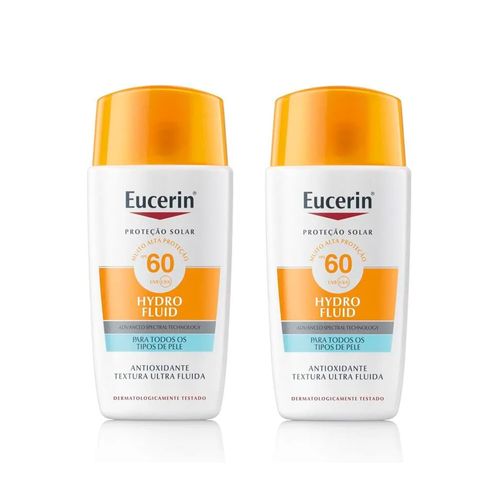 Kit 2 Protetor Solar Facial Eucerin Hydro Fluid Fps60 50ml Cada