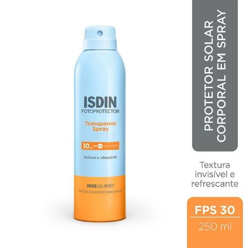 Protetor Solar Corporal Transparente Spray FPS 30 Isdin 250ml