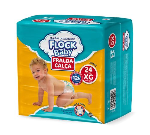 Fralda Flock Baby Calça XG 24 Unidades