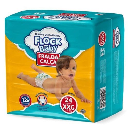 Fralda Flock Baby Calça XXG 24 Unidades