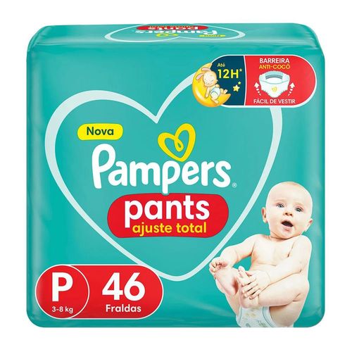 Fralda Pampers Pants Ajuste Total Mega P 46 Unidades