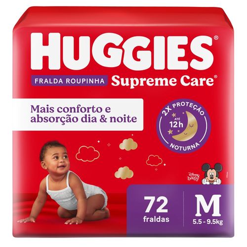 Fralda Huggies Roupinha Supreme Care M 72 Unidades