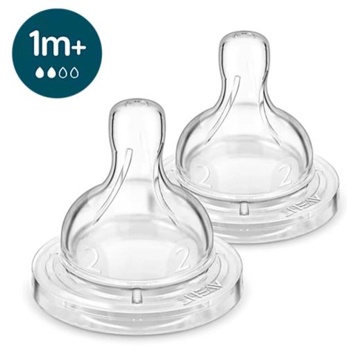 Bico de Mamadeira Philips Avent Anti-colic Fluxo Lento Com 2 Unidades