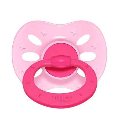 Chupeta Lillo Extra Air Ortodôntica Silicone Cor Forte Tamanho 2 Rosa