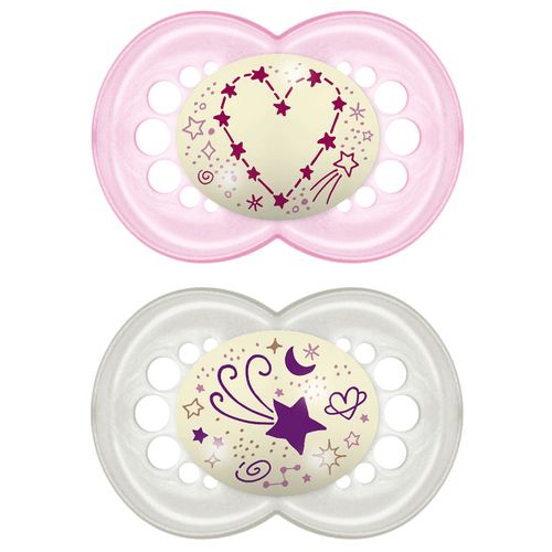 Chupeta Mam Night&Day Girls +6 Meses Tamanho 2 2 Unidades