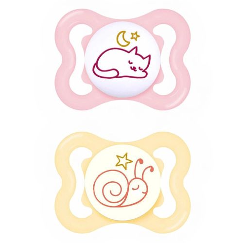 Chupeta Mam Supreme Night 0-6 Meses 2 Unidades Rosa
