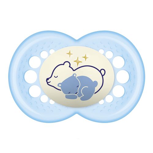 Chupeta Mam Night Skin Soft +6 Meses Azul