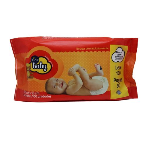 Toalha Umedecido Kind Baby 100 Unidades