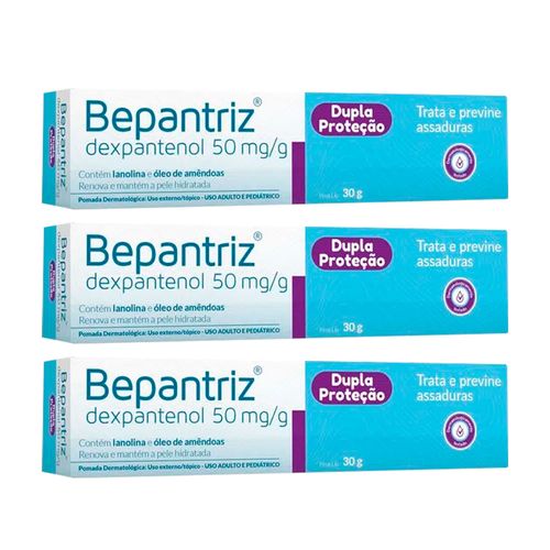 Kit com 3 Bepantriz 50mg Pomada 30g cada