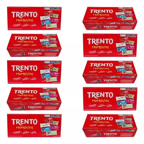 Kit 10 Caixa de Bombom Trento Momentos 192g Cada