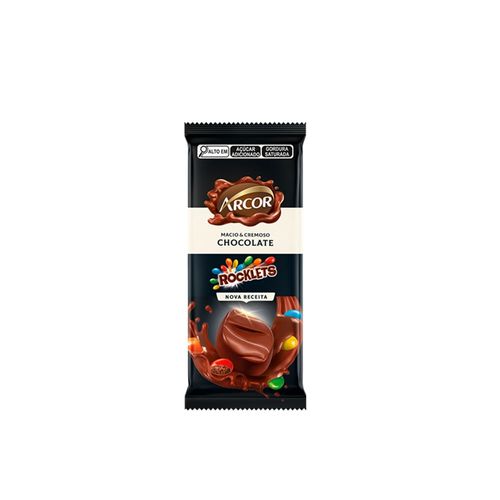 Barra de Chocolate Arcor Rocklets 80g