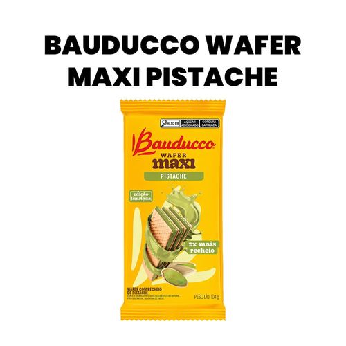 Biscoito Wafer Maxi Bauducco Pistache 104g