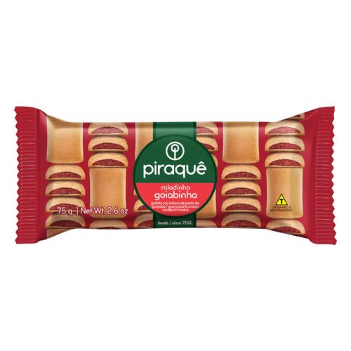 Biscoito Piraquê Roladinho Goiaba 75g