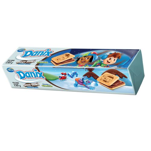 Biscoito Danix Recheado Choco Shake Sensação gelada 130g