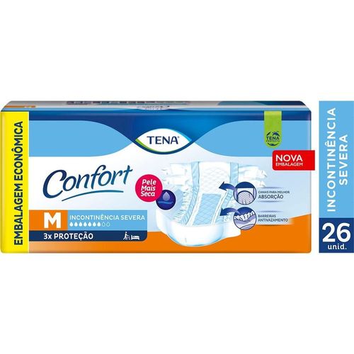 Fralda Geriátrica Tena Confort M 26 Unidades