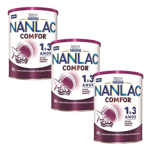 Fórmula Infantil Nanlac Comfor 800g - Kit 3