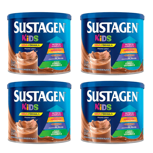 Kit 4 Sustagen Kids Chocolate 350g cada
