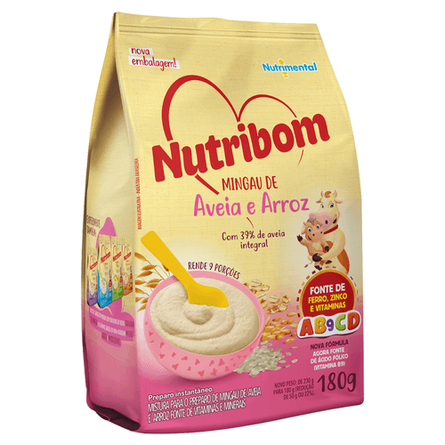 Mingau Nutribom 180g Sache Arroz e Aveia