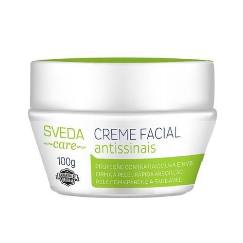 Creme Hidratante Facial Sveda Care Antissinais 100g